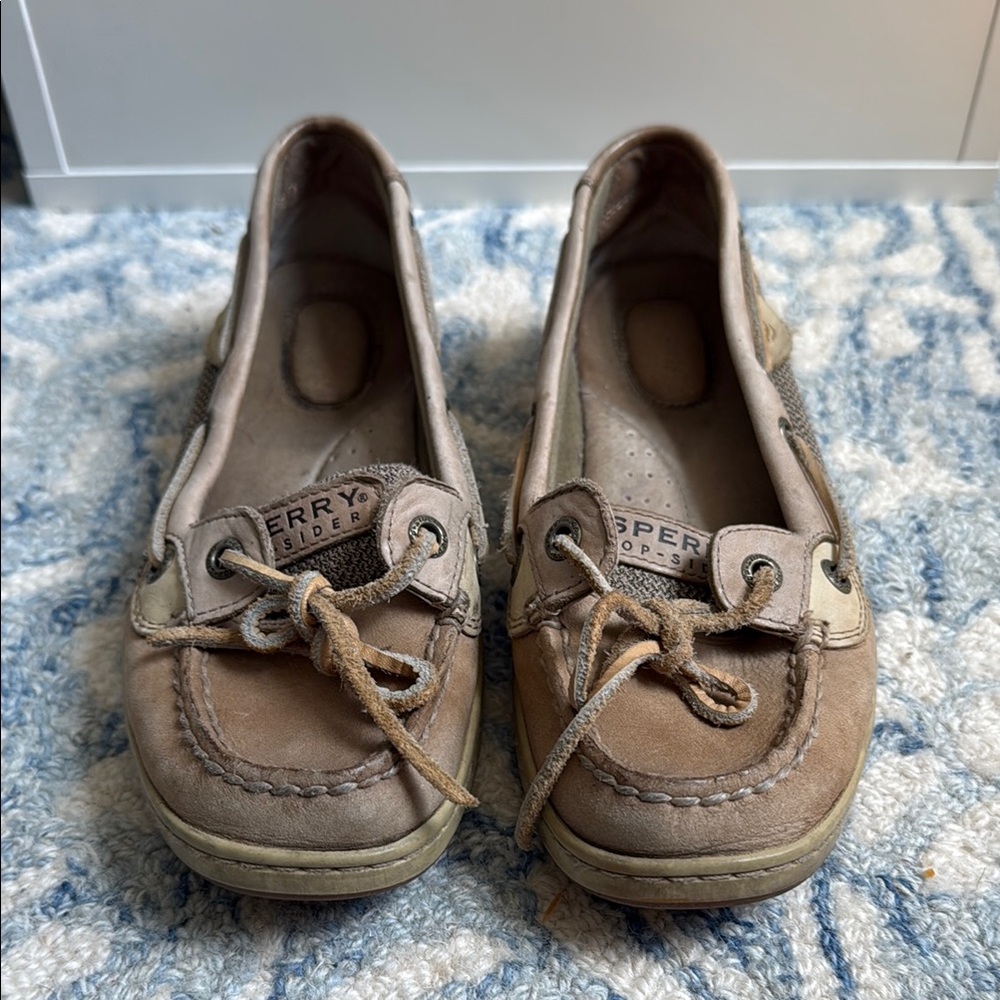 Sperry Tan Leather Boat Shoes